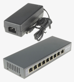 Ethernet Switch Poe Injector 8 Ports 120w - Poe Injector Switch, HD Png Download, Transparent PNG