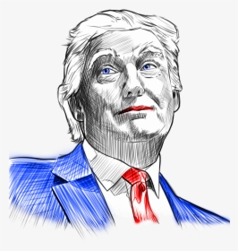 Our Priority Is To Present Donald Trump With A Romanian - Donald Trump Sketch Png, Transparent Png, Transparent PNG