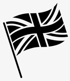 Uk Flag Icon Black And White , Png Download - British Flag Black And White, Transparent Png, Transparent PNG