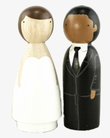 Wooden Wedding Figurine - Peg Doll Wedding Cake Topper, HD Png Download, Transparent PNG