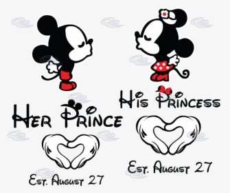 Her Prince His Princess Little Mickey Minnie Mouse - Mr And Mrs Mickey Mouse, HD Png Download, Transparent PNG