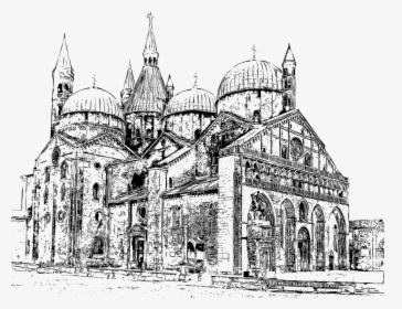 Line Art, Architecture, Church, Italian, Italy, Padua - Italian Church Png, Transparent Png, Transparent PNG