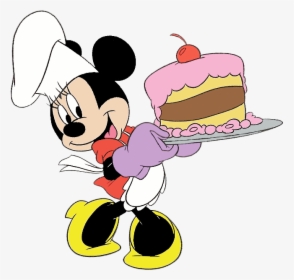 Cake Clipart Mickey Mouse - Minnie Mouse Con Pastel, HD Png Download, Transparent PNG