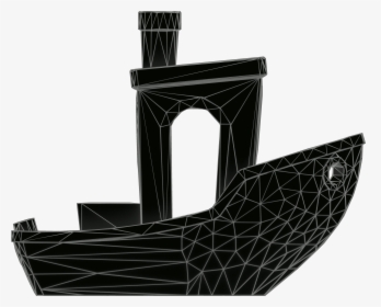 3dbenchy Lowpoly Wireframe Dark Side View - Benchy Side View, HD Png Download, Transparent PNG