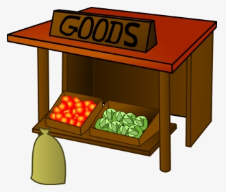 Market, Goods, Stall, Fruit, Veg, Wood, Vegetable - Market Stall Clip Art, HD Png Download, Transparent PNG
