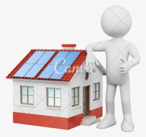 House With Solar Panels - Royalty-free, HD Png Download, Transparent PNG