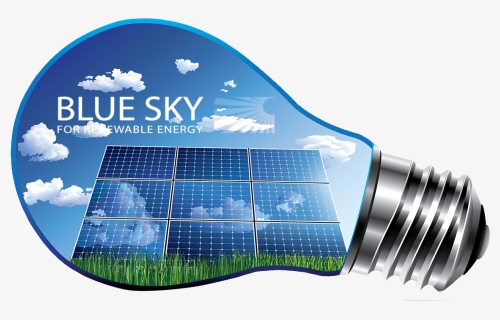 Transparent Blue Sky Png - Solar Panel In Bulb, Png Download, Transparent PNG