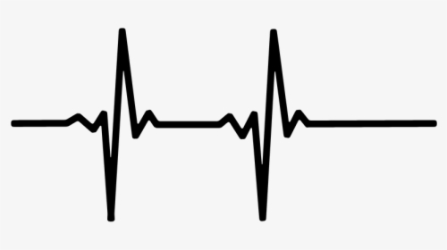 Heart Rate, Pulse, Live, Line, Wave, Frequency, Medical - Heart Rate Black And White, HD Png Download, Transparent PNG