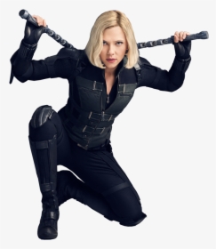 Johansson Captain Infinity Avengers - Black Widow Infinity War Png, Transparent Png, Transparent PNG
