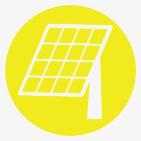 Solar Panel Icon On Yellow Background - Circle, HD Png Download, Transparent PNG
