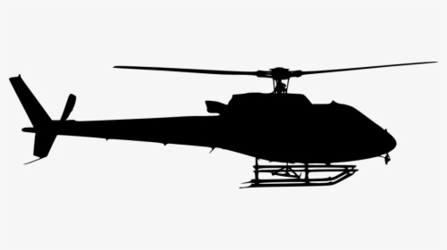 Helicopter Side View Silhouette, HD Png Download, Transparent PNG
