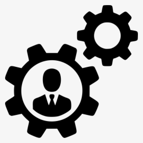 User Man Gears Settings Control Avatar Cogs Svg Png - User Gear Icon, Transparent Png, Transparent PNG