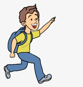 Niño Corriendo, Chico Vector, Joven, Ejecución - Running For The Bus Clipart, HD Png Download, Transparent PNG