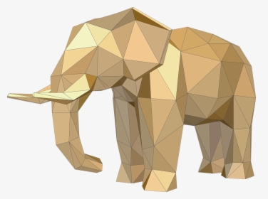 Elephant Animals Low Poly Free Picture - Low Poly Animals Transparent Background, HD Png Download, Transparent PNG