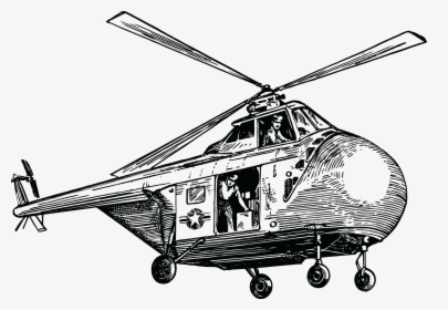 Helicopter Vector Clipart Image - Drawing Air Rescue Helicopter, HD Png Download, Transparent PNG
