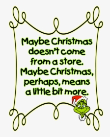 Maybe Christmas Means More - Merry Christmas Grinch Clipart, HD Png Download, Transparent PNG