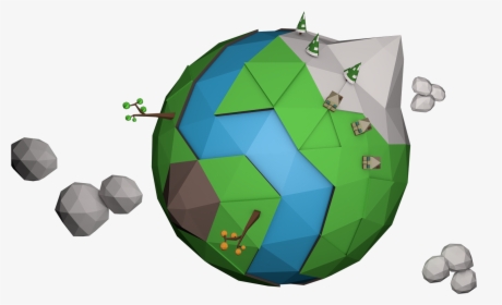 Our World - Low Poly Earth Png, Transparent Png, Transparent PNG