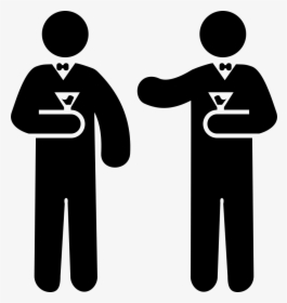 Two Men With Cocktail Glasses Comments - Male Female Stick Figures, HD Png Download, Transparent PNG