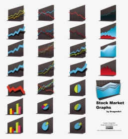Vector Stock Market Graphs 3d By Dragonart - Stock Market Vector Pack, HD Png Download, Transparent PNG