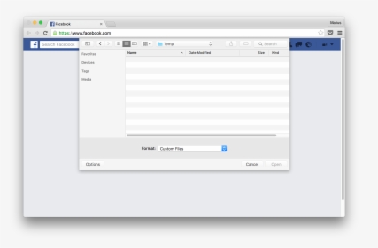 File Selection Dialog On Mac Os X - Angular Open File Dialog, HD Png Download, Transparent PNG