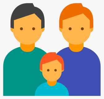 Family Two Men Icon - Family Flat Icon Png, Transparent Png, Transparent PNG
