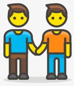 281 Two Men Holding Hands - Two Men Holding Hands Emoji, HD Png Download, Transparent PNG