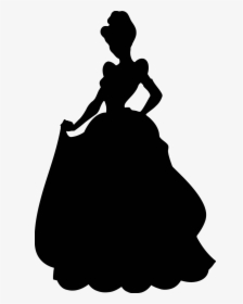 Clip Art Cinderella Silhouette Png - Cinderella Disney Princess Silhouette, Transparent Png, Transparent PNG