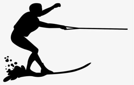 Silhouette Of A Water Skier, HD Png Download, Transparent PNG