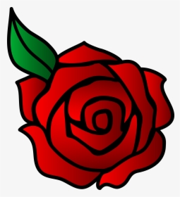 Simple Rose Clipart Free - Cartoon Rose, HD Png Download, Transparent PNG