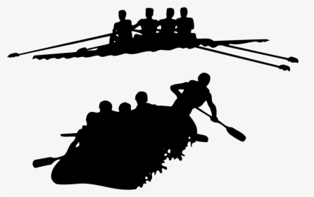 Transparent Kayaking Clipart - White Water Rafting Silhouette, HD Png Download, Transparent PNG