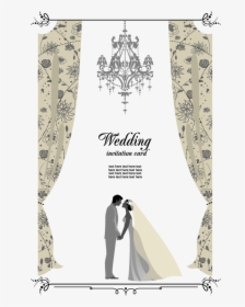 Transparent Free Wedding Clipart For Invitations - Vector Wedding Invitation Card, HD Png Download, Transparent PNG