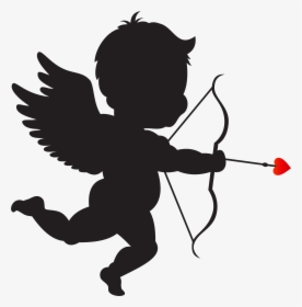 Cupid With Bow Silhouette Png Clip Art Imageu200b Gallery, Transparent Png, Transparent PNG