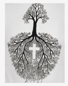 Roots-cross - Copy - Cross With Tree Roots, HD Png Download, Transparent PNG