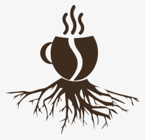 Coffee, Cup, Drink, Roots, Cafe, Hot, Grain, Caffeine - Tree With Roots Silhouette Png, Transparent Png, Transparent PNG