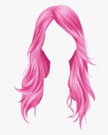 #pink #wig #hair - Green Hair Png Transparent Long, Png Download, Transparent PNG