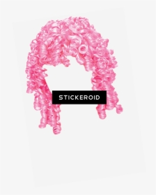 Wig Pink Curly - Transparent Pink Lace Wig, HD Png Download, Transparent PNG