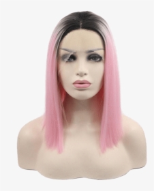 Transparent Wigs Png - Short Lace Front Wigs Pink, Png Download, Transparent PNG