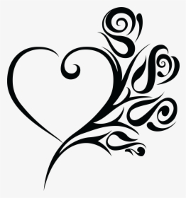 Wedding Png Black And White - Wedding Heart Clipart Black And White, Transparent Png, Transparent PNG