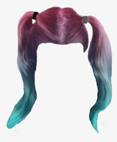 Hdr Wig Pigtails Blue Pink Suicidesquad Harleyquinn Harley Quinn Hair Roblox Hd Png Download Transparent Png Image Pngitem