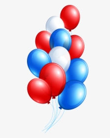 4th July Balloon Bunch Png Clip Art Imageu200b Gallery - Blue Red Balloon Png, Transparent Png, Transparent PNG
