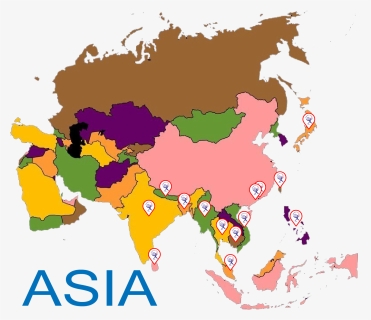 Map Asia Continent Free Picture - Asia Map Transparent Background, HD ...