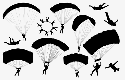 Parachute Skydiving - Outline Image Of Parachute, HD Png Download ...