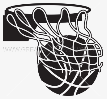 Flaming Basketball Net Clipart Vector Black And White - Flaming Basketball Black And White Clipart, HD Png Download, Transparent PNG