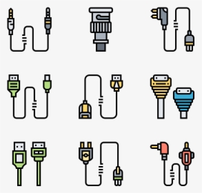 Connector Types - Cables Icon, HD Png Download, Transparent PNG
