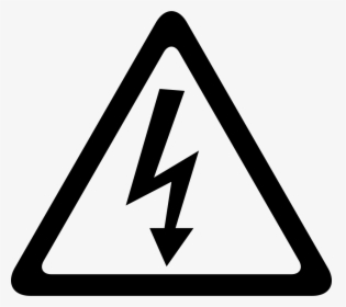 Arrow Bolt Signal Of Electrical Shock Risk In Triangular - Risk Of Electric Shock Png, Transparent Png, Transparent PNG