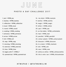 June Photo A Day Challenge 2017, HD Png Download, Transparent PNG