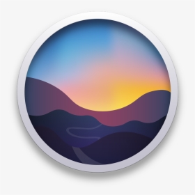 Icon, Symbol, Button, Round, Design, Landscape, Sunset - Yuvarlak Ikon, HD Png Download, Transparent PNG