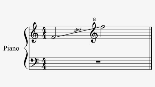 Glissando Goes Through Clef - 6 8 Bar Lines, HD Png Download, Transparent PNG