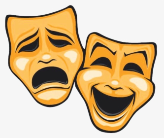 Mask Theatre Tragedy Comedy - Comedy And Tragedy Masks, HD Png Download, Transparent PNG