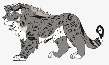 Drawn Snow Leopard Simba - Snow Leopard And Lion, HD Png Download, Transparent PNG